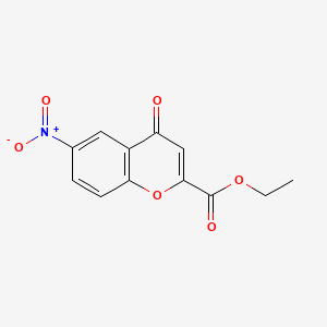 4H-1-Benzopyran-2-carboxylic acid, 6-nitro-4-oxo-, ethyl ester