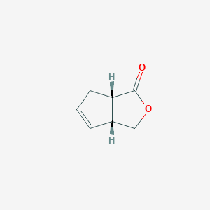 molecular formula C7H8O2 B1619275 (3aS,6aR)-1,3a,4,6a-tetrahydrocyclopenta[c]furan-3-one CAS No. 77189-14-1