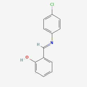 molecular formula C13H10ClNO B1619289 2-{(E)-[(4-chlorophenyl)imino]methyl}phenol CAS No. 782-77-4