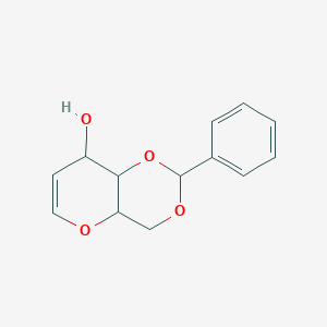 molecular formula C13H14O4 B1619299 2-Phenyl-4,4a,8,8a-tetrahydropyrano[3,2-d][1,3]dioxin-8-ol CAS No. 5987-33-7