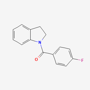 molecular formula C15H12FNO B1619306 (2,3-Dihydroindol-1-YL)-(4-fluorophenyl)-methanone CAS No. 90172-60-4