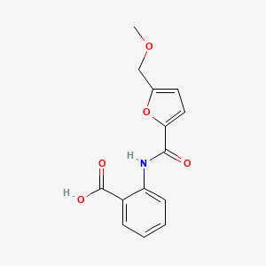 molecular formula C14H13NO5 B1619307 2-{[5-(Methoxymethyl)-2-furoyl]amino}benzoic acid CAS No. 330638-41-0
