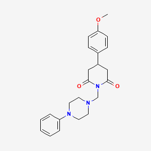 4-(4-Methoxyphenyl)-1-[(4-phenylpiperazin-1-yl)methyl]piperidine-2,6-dione