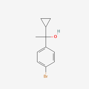 molecular formula C11H13BrO B1619376 4-Bromo-alpha-cyclopropyl-alpha-methylbenzyl alcohol CAS No. 56041-75-9
