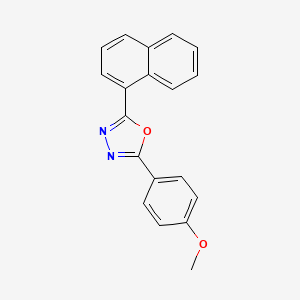 molecular formula C19H14N2O2 B1619388 2-(4-Methoxyphenyl)-5-(1-naphthyl)-1,3,4-oxadiazole CAS No. 38736-16-2