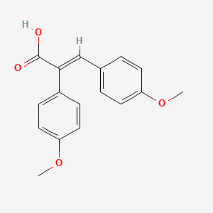 molecular formula C17H16O4 B1619390 (E)-2,3-Bis(4-methoxyphenyl)acrylic acid CAS No. 83072-25-7