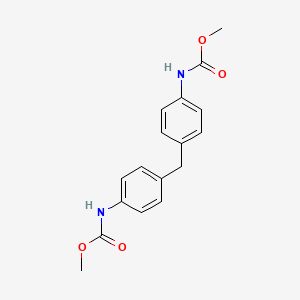 molecular formula C17H18N2O4 B1619393 Carbamic acid, (methylenedi-4,1-phenylene)bis-, dimethyl ester CAS No. 7450-63-7