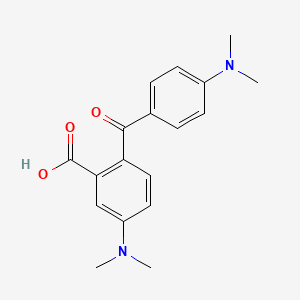 molecular formula C18H20N2O3 B1619396 Benzoic acid, 5-(dimethylamino)-2-(4-(dimethylamino)benzoyl)- CAS No. 21528-24-5