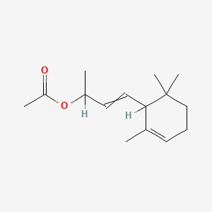 molecular formula C15H24O2 B1619412 3-Buten-2-ol, 4-(2,6,6-trimethyl-2-cyclohexen-1-yl)-, acetate CAS No. 52210-18-1