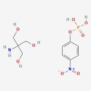 molecular formula C10H17N2O9P B1619416 Phosphoric acid, mono(4-nitrophenyl) ester, compd. with 2-amino-2-(hydroxymethyl)-1,3-propanediol (1:1) CAS No. 52435-04-8