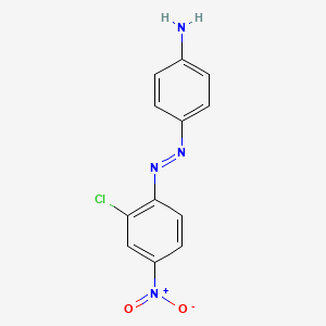 molecular formula C12H9ClN4O2 B1619417 4-[(2-CHLORO-4-NITROPHENYL)AZO]ANILINE CAS No. 52735-98-5