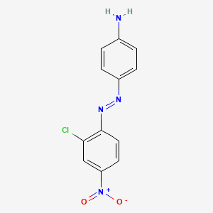 molecular formula C12H9ClN4O2 B1619417 4-((2-Chloro-4-nitrophenyl)azo)aniline CAS No. 52735-98-5