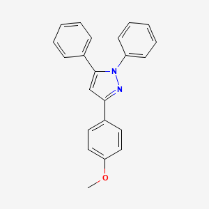 molecular formula C22H18N2O B1619425 1,5-Diphenyl-3-(4-methoxyphenyl)-1H-pyrazole CAS No. 33045-40-8