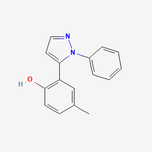 4-methyl-2-(1-phenyl-1H-pyrazol-5-yl)phenol