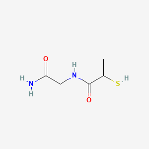 molecular formula C5H10N2O2S B1619441 Propanamide, N-(2-amino-2-oxoethyl)-2-mercapto- CAS No. 6513-25-3