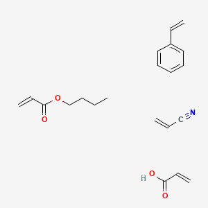 molecular formula C21H27NO4 B1619448 butyl prop-2-enoate;prop-2-enenitrile;prop-2-enoic acid;styrene CAS No. 25586-25-8