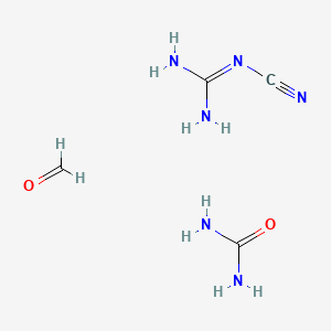 molecular formula C4H10N6O2 B1619452 2-Cyanoguanidine;formaldehyde;urea CAS No. 27968-41-8