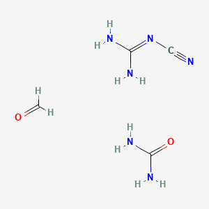 molecular formula C4H10N6O2 B1619452 Urea, polymer with N-cyanoguanidine and formaldehyde CAS No. 27968-41-8