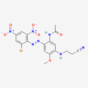 molecular formula C18H16BrN7O6 B1619458 Acetamide, N-[2-[(2-bromo-4,6-dinitrophenyl)azo]-5-[(2-cyanoethyl)amino]-4-methoxyphenyl]- CAS No. 53950-33-7