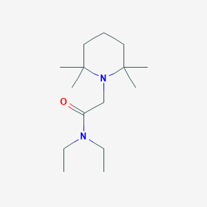molecular formula C15H30N2O B1619459 Piperidine, 1-(N,N-diethylglycyl)-2,2,6,6-tetramethyl- CAS No. 53725-40-9