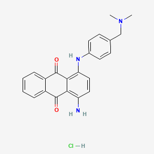 molecular formula C23H22ClN3O2 B1619463 1-Amino-4-((4-((dimethylamino)methyl)phenyl)amino)anthraquinone monohydrochloride CAS No. 67905-56-0