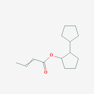 molecular formula C14H22O2 B1619467 2-Butenoic acid, [1,1'-bicyclopentyl]-2-yl ester CAS No. 68039-73-6