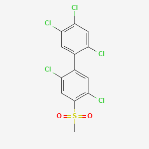 molecular formula C13H7Cl5O2S B1619469 1,1'-Biphenyl, 2,2',4,5,5'-pentachloro-4'-(methylsulfonyl)- CAS No. 66640-61-7