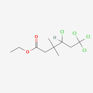 molecular formula C10H16Cl4O2 B1619470 Ethyl 4,6,6,6-tetrachloro-3,3-dimethylhexanoate CAS No. 60066-53-7