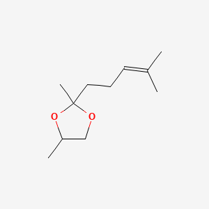 molecular formula C11H20O2 B1619476 2,4-Dimethyl-2-(4-methylpent-3-enyl)-1,3-dioxolane CAS No. 68258-95-7