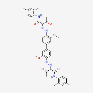 molecular formula C38H40N6O6 B1619482 2,2'-[(3,3'-dimethoxy[1,1'-biphenyl]-4,4'-diyl)bis(azo)]bis[N-(2,4-dimethylphenyl)-3-oxobutyramide] CAS No. 6837-37-2