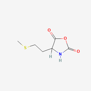molecular formula C6H9NO3S B1619484 4-[2-(Methylthio)ethyl]oxazolidine-2,5-dione CAS No. 5840-77-7