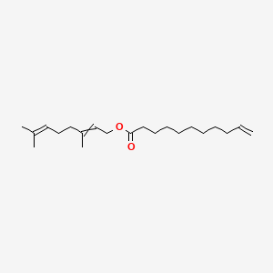 B1619488 3,7-Dimethylocta-2,6-dienyl undec-10-enoate CAS No. 68892-05-7
