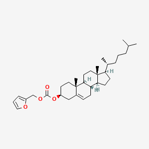 molecular formula C33H50O4 B1619491 Cholest-5-en-3-ol (3beta)-, (2,3-dihydro-2-furanyl)methyl carbonate CAS No. 62778-26-1