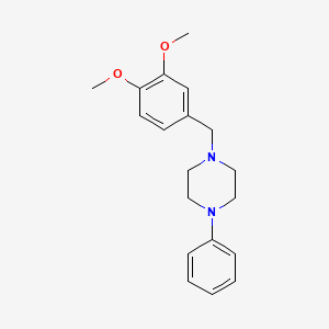 molecular formula C19H24N2O2 B1619496 1-(3,4-Dimethoxybenzyl)-4-phenylpiperazine CAS No. 63978-39-2