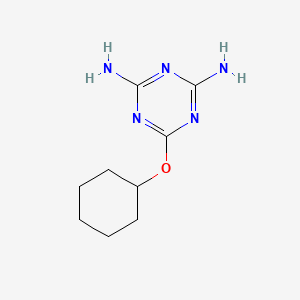 molecular formula C9H15N5O B1619497 1,3,5-Triazin-2,4-diamine, 6-(cyclohexyloxy)-(9CI) CAS No. 63979-36-2