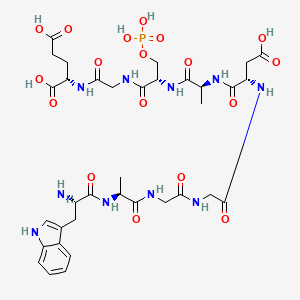 molecular formula C35H49N10O18P B1619512 delta Sleep-inducing peptide phosphate CAS No. 70754-23-3