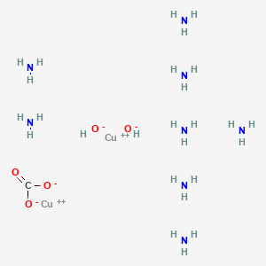 molecular formula CH26Cu2N8O5 B1619514 dicopper;azane;carbonate;dihydroxide CAS No. 68833-88-5