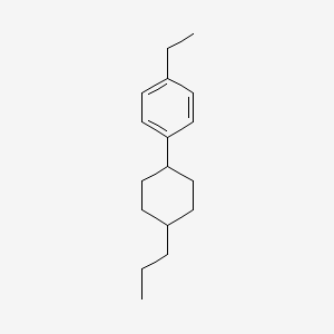molecular formula C17H26 B1619517 Benzene, 1-ethyl-4-(trans-4-propylcyclohexyl)- CAS No. 82991-47-7