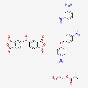 molecular formula C41H36N4O11 B1619519 4-(4-Aminophenoxy)aniline;benzene-1,3-diamine;5-(1,3-dioxo-2-benzofuran-5-carbonyl)-2-benzofuran-1,3-dione;2-hydroxyethyl 2-methylprop-2-enoate CAS No. 99904-22-0