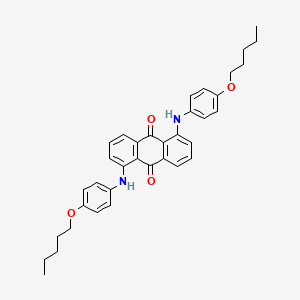 molecular formula C36H38N2O4 B1619525 9,10-Anthracenedione, 1,5-bis[[4-(pentyloxy)phenyl]amino]- CAS No. 71334-64-0
