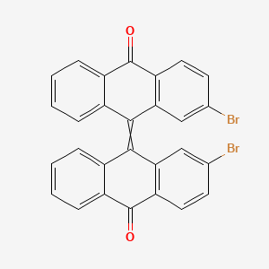molecular formula C28H14Br2O2 B1619527 3-Bromo-10-(2-bromo-10-oxoanthracen-9-ylidene)anthracen-9-one CAS No. 34316-54-6