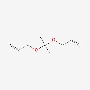molecular formula C9H16O2 B1619529 1-Propene, 3,3'-[(1-methylethylidene)bis(oxy)]bis- CAS No. 35219-73-9