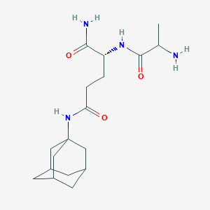 molecular formula C18H30N4O3 B1619536 (2R)-N'-(1-adamantyl)-2-(2-aminopropanoylamino)pentanediamide CAS No. 89813-21-8