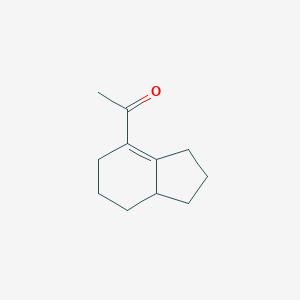 molecular formula C11H16O B161956 1-(2,3,5,6,7,7a-Hexahydro-1H-inden-4-yl)ethanone CAS No. 126527-58-0