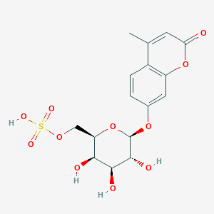 molecular formula C16H18O11S B161958 [(2R,3R,4S,5R,6S)-3,4,5-trihydroxy-6-(4-methyl-2-oxochromen-7-yl)oxyoxan-2-yl]methyl hydrogen sulfate CAS No. 126938-14-5