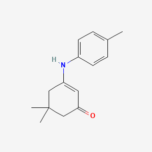 molecular formula C15H19NO B1619584 5,5-Dimethyl-3-[(4-methylphenyl)amino]cyclohex-2-en-1-one CAS No. 36646-78-3