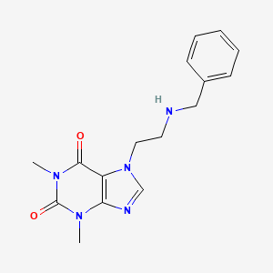molecular formula C16H19N5O2 B1619626 7-(2-(Benzylamino)ethyl)-3,7-dihydro-1,3-dimethyl-1H-purine-2,6-dione CAS No. 22680-61-1