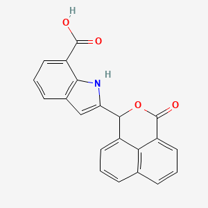 2-(3-Oxo-1h,3h-benzo[de]isochromen-1-yl)-1h-indole-7-carboxylic acid