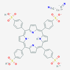 molecular formula C52H26Co4N12O12S4 B161964 Dicyano-cobalt(III)-tetrakis(4-sulfonatophenyl)porphyrin CAS No. 129232-35-5