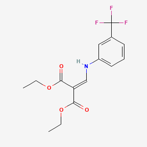 molecular formula C15H16F3NO4 B1619644 Diethyl ((alpha,alpha,alpha-trifluoro-m-toluidino)methylene)malonate CAS No. 370-35-4